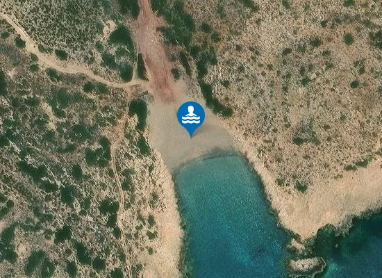 Satellite image of Skinias Beach