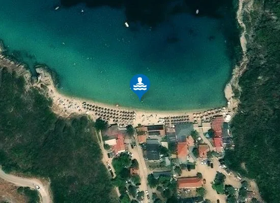 Satellite image of Klimataria Beach