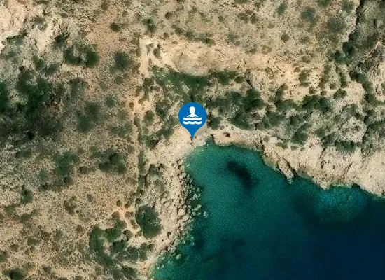 Satellite image of Astropelekita Beach