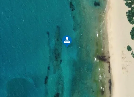 Satellite image of Glyfada Beach