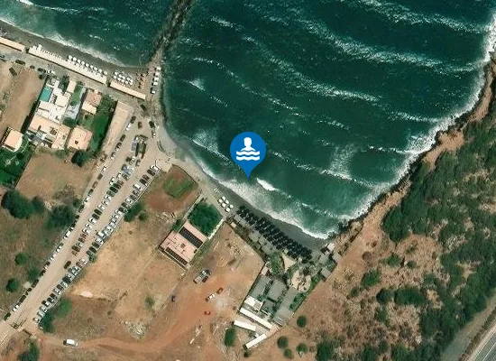 Satellite image of Vlihi Nero beach