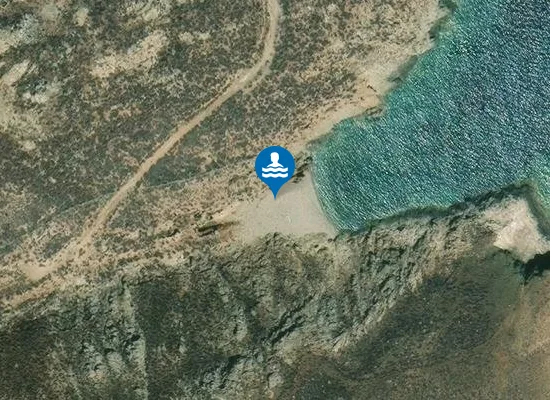 Satellite image of Vathia Lagada Beach