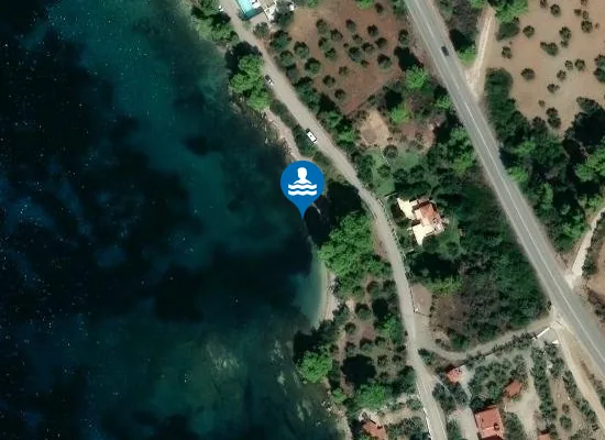 Satellite image of Mikri Elia Beach