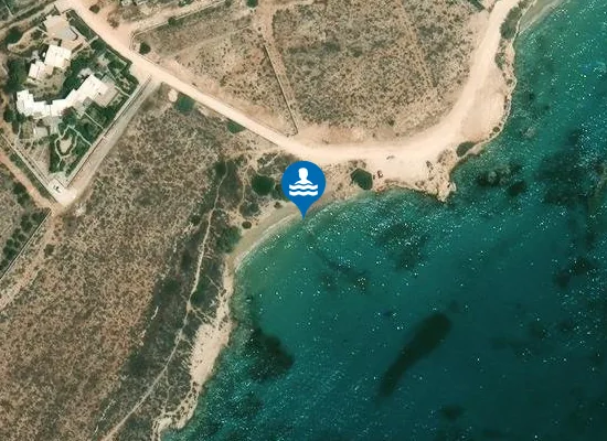 Satellite image of unorganized beach