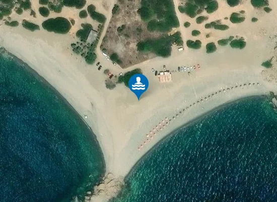 Satellite image of Gianiskali Sandy Beach