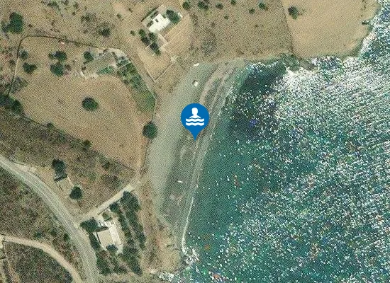 Satellite image of Klidos Beach