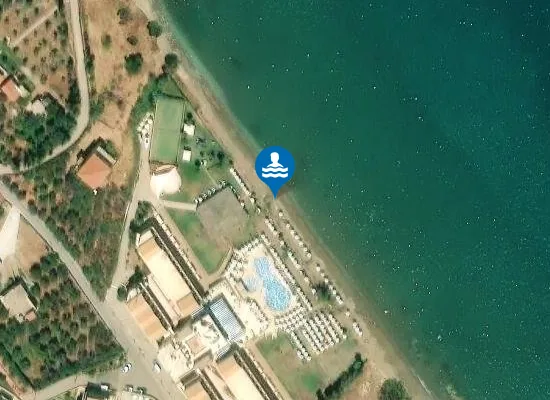 Satellite image of Kiani Beach