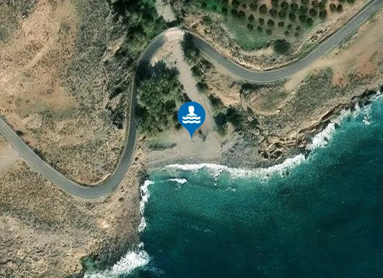 Satellite image of Moni Kapsa Beach