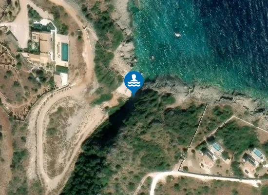 Satellite image of Vathi Lagadi beach