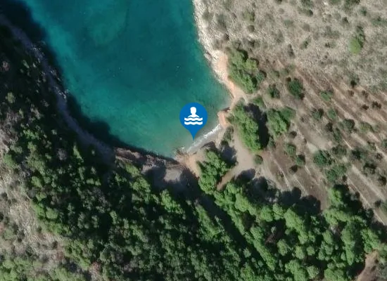 Satellite image of Xekofti Beach