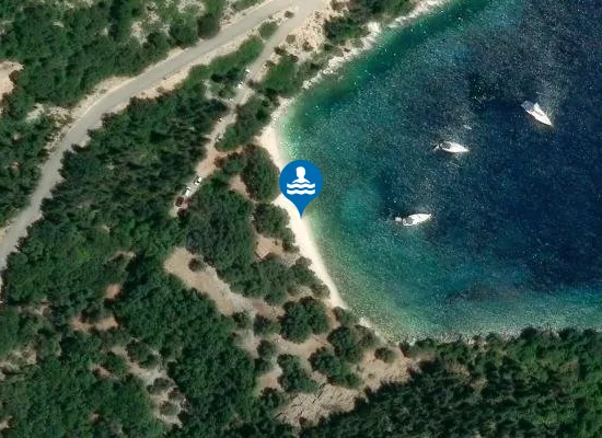 Satellite image of Chorgota beach