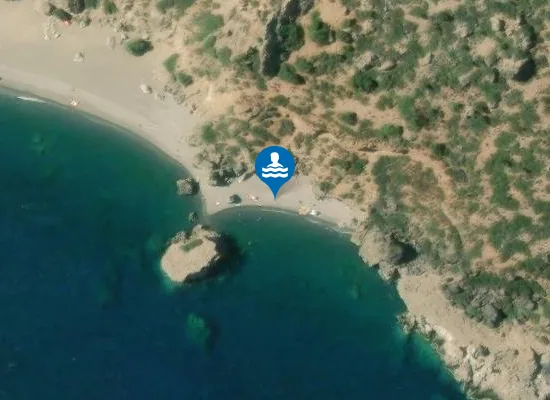 Satellite image of Sougia Beach