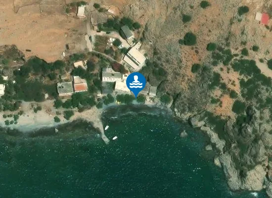 Satellite image of Lycos Beach-Παραλία Λύκος