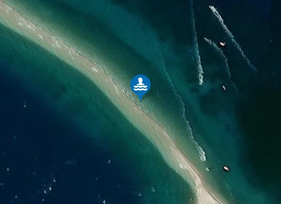 Satellite image of Drepano Kite Surfer's Paradise Beach