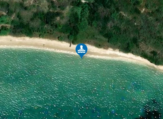Satellite image of Trapezaki naturist beach