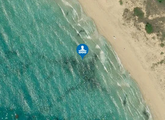 Satellite image of Mouda nudist beach