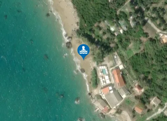 Satellite image of Black Rocks Beach