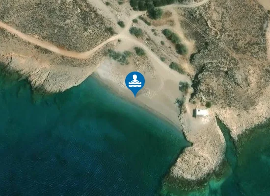 Satellite image of Livari beach