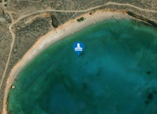 Satellite image of Vlyhada beach
