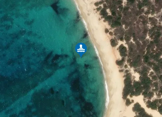 Satellite image of Kedros Beach
