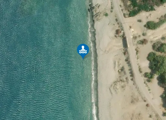 Satellite image of Stomio beach