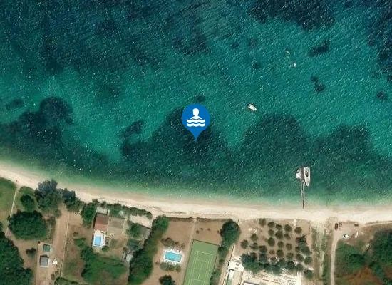 Satellite image of Kogevina Beach