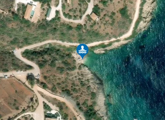 Satellite image of Kremidi beach