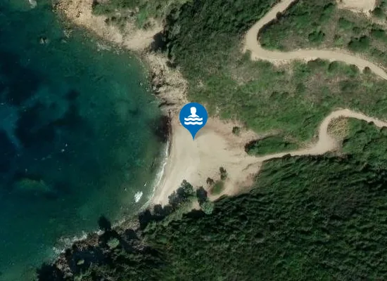 Satellite image of Plaka Beach