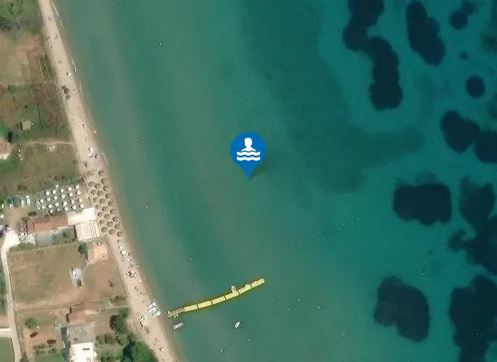 Satellite image of Moraitika Beach