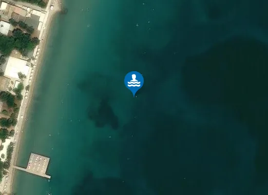 Satellite image of Dassia Beach