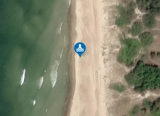 Satellite image of Nemirsetos nudistų paplūdymys
