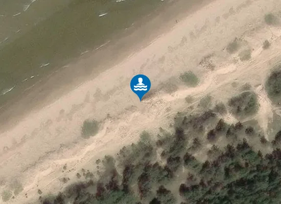 Satellite image of Nūdistu pludmale