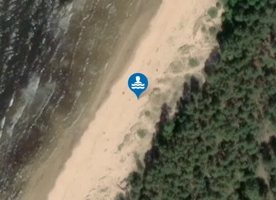 Satellite image of Inčupes nūdistu pludmale