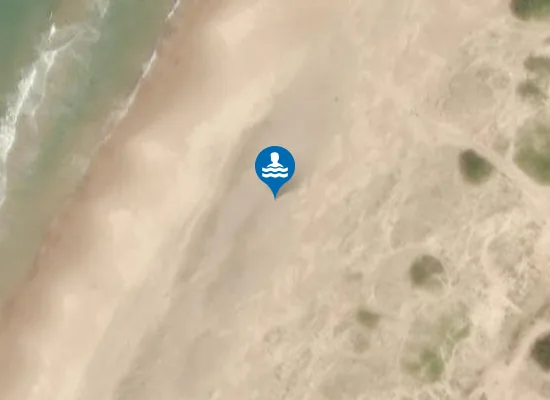 Satellite image of Sērfotāju pludmales zona
