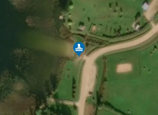 Satellite image of Plaužu ezera pludmale