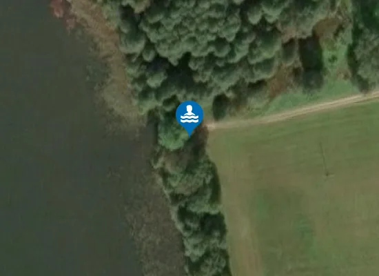 Satellite image of Mazsunākstes ezera peldvieta