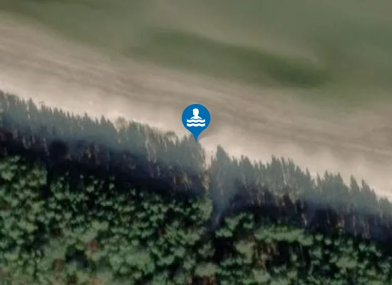 Satellite image of Gausās jūdzes Kuplās priedes pludmale
