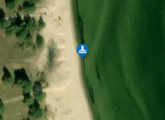 Satellite image of Ķesterciema pludmale