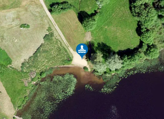 Satellite image of Viljandi järve Huntaugu supelrand