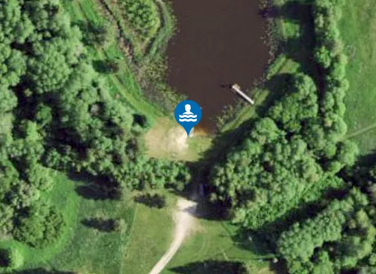 Satellite image of Halliste järve supelrand