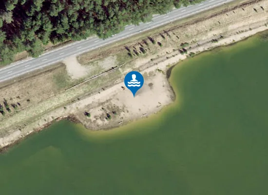 Satellite image of Restu karjääri supelrand