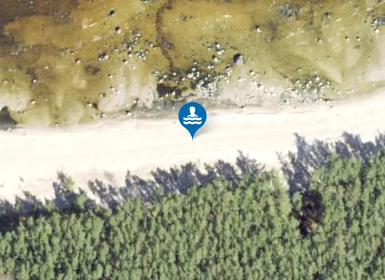 Satellite image of Mustoja supelrand