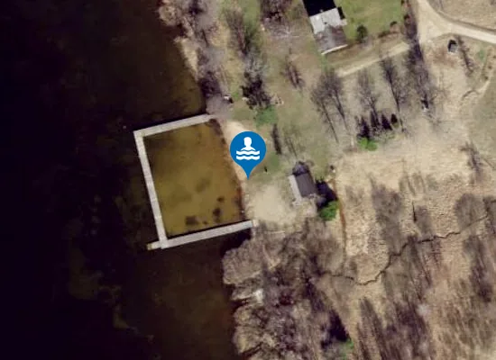 Satellite image of Nõuni järve supelrand