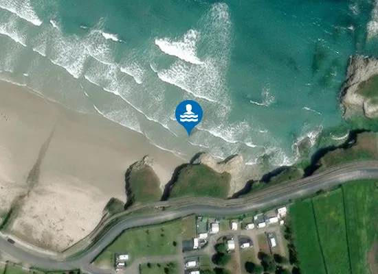 Satellite image of Praia de Moledo