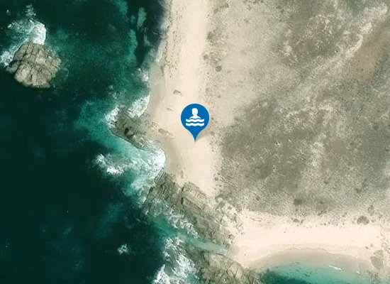 Satellite image of Praia de Baixo
