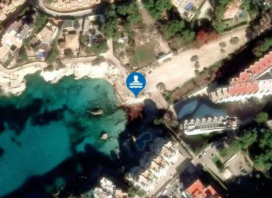 Satellite image of Platja Cala Blanca
