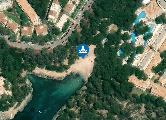 Satellite image of sa Barca Trencada
