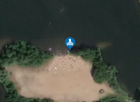 Satellite image of PRUESSSEE GUESTER BADEINSEL AM CAMPINGPLATZ