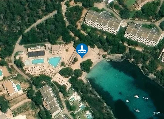 Satellite image of Caló des Homos Morts