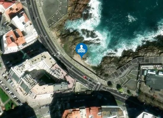 Satellite image of Praia de San Roque